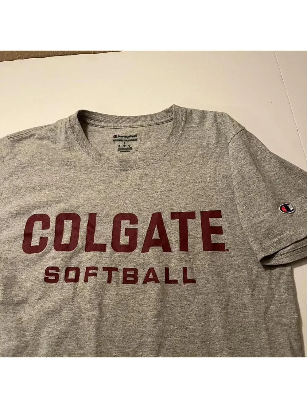 Colgate University Softball Gray Size S T Shirt, Champion - Picture 3 of 7